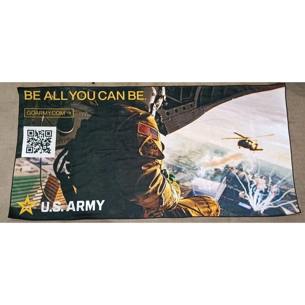 Be All Your Can Be Army Throw Blanket Tapestry Towel 70x34 New No Tags